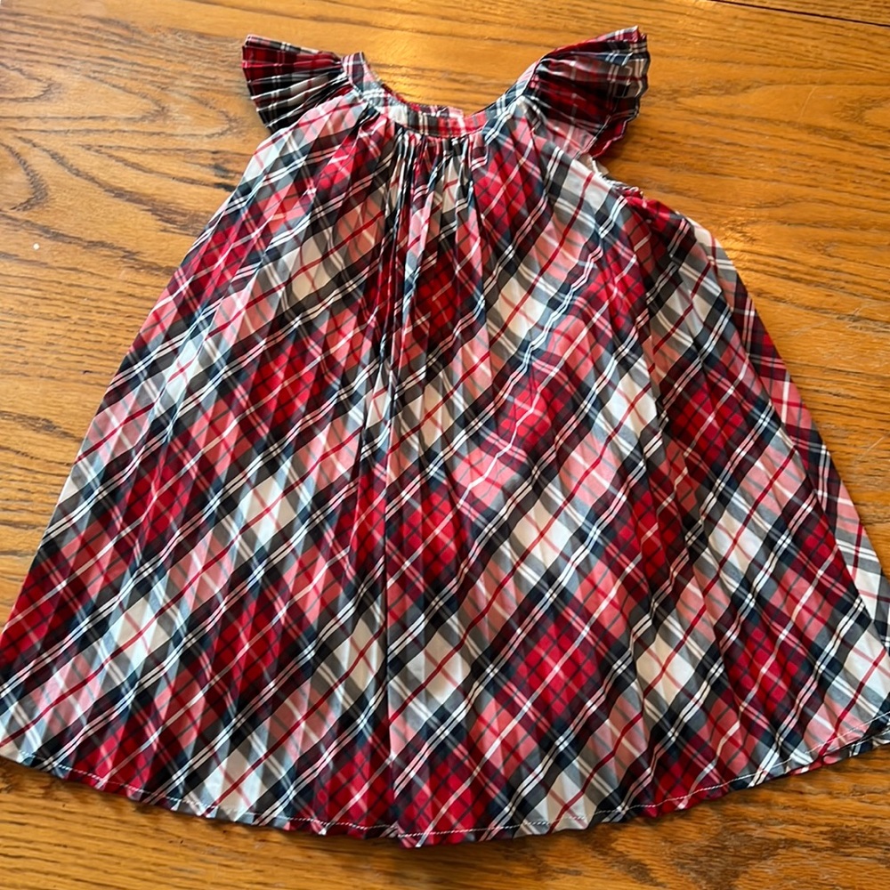 Girls plaid holiday dress